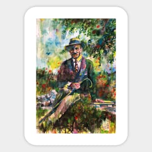 RAINER MARIA RILKE - watercolor portrait .4 Sticker